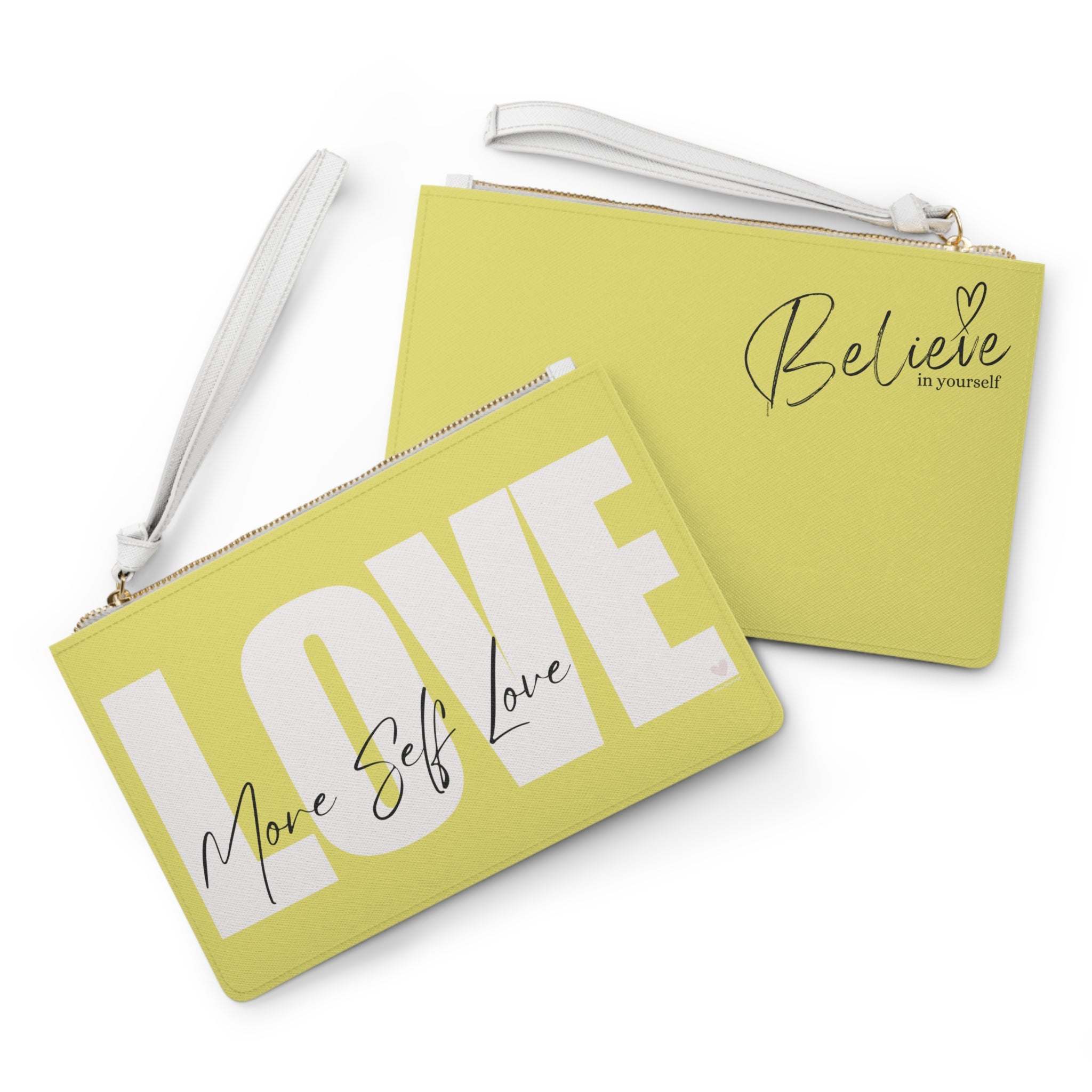 ♡ More Self LOVE :: Clutch Bag with Inspirational Design