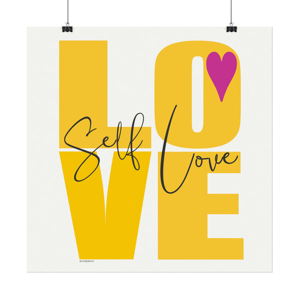 ♡ Self-LOVE .: Textured Watercolor Matte Posters