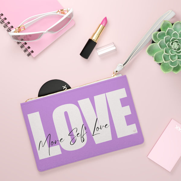 ♡ More Self LOVE :: Clutch Bag with Inspirational Design