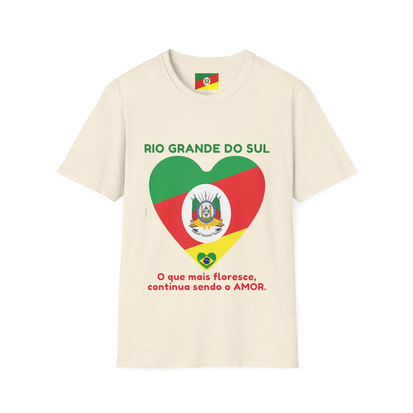 💚❤️💛🇧🇷 AMOR - Camiseta Rio Grande do Sul, BRASIL - Unisex Softstyle T-Shirt