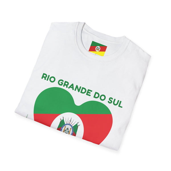 💚❤️💛🇧🇷 Camiseta Rio Grande do Sul, BRASIL - Unisex Softstyle T-Shirt