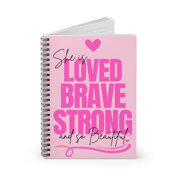 ♡ PINK Inspirational “Self LOVE :: Amor Próprio” :: Classic Spiral Notebook :: 118 Ruled Line