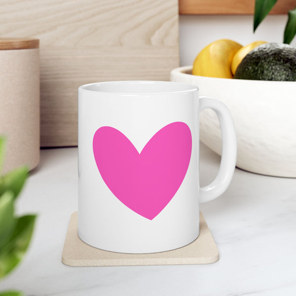 ♡ PINK "PEACE LOVE HOPE" Inspirational Design :: Special Coffee Mug Collection :: 11oz