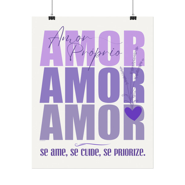 ♡ AMOR PRÓPRIO .: Coleção Lavanda .: Textured Watercolor Matte Posters