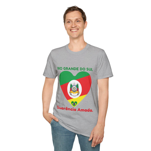 💚❤️💛🇧🇷 Camiseta Rio Grande do Sul, BRASIL - Unisex Softstyle T-Shirt