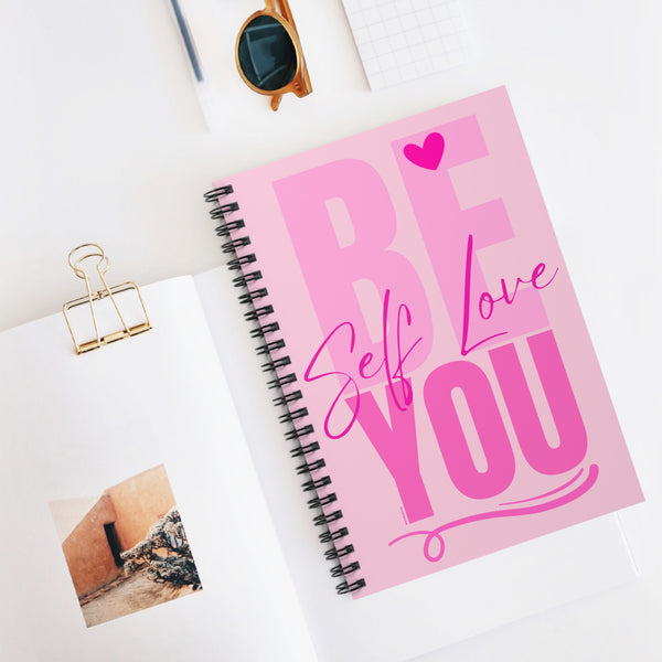 ♡ PINK Inspirational “Self LOVE :: Amor Próprio” :: Classic Spiral Notebook :: 118 Ruled Line