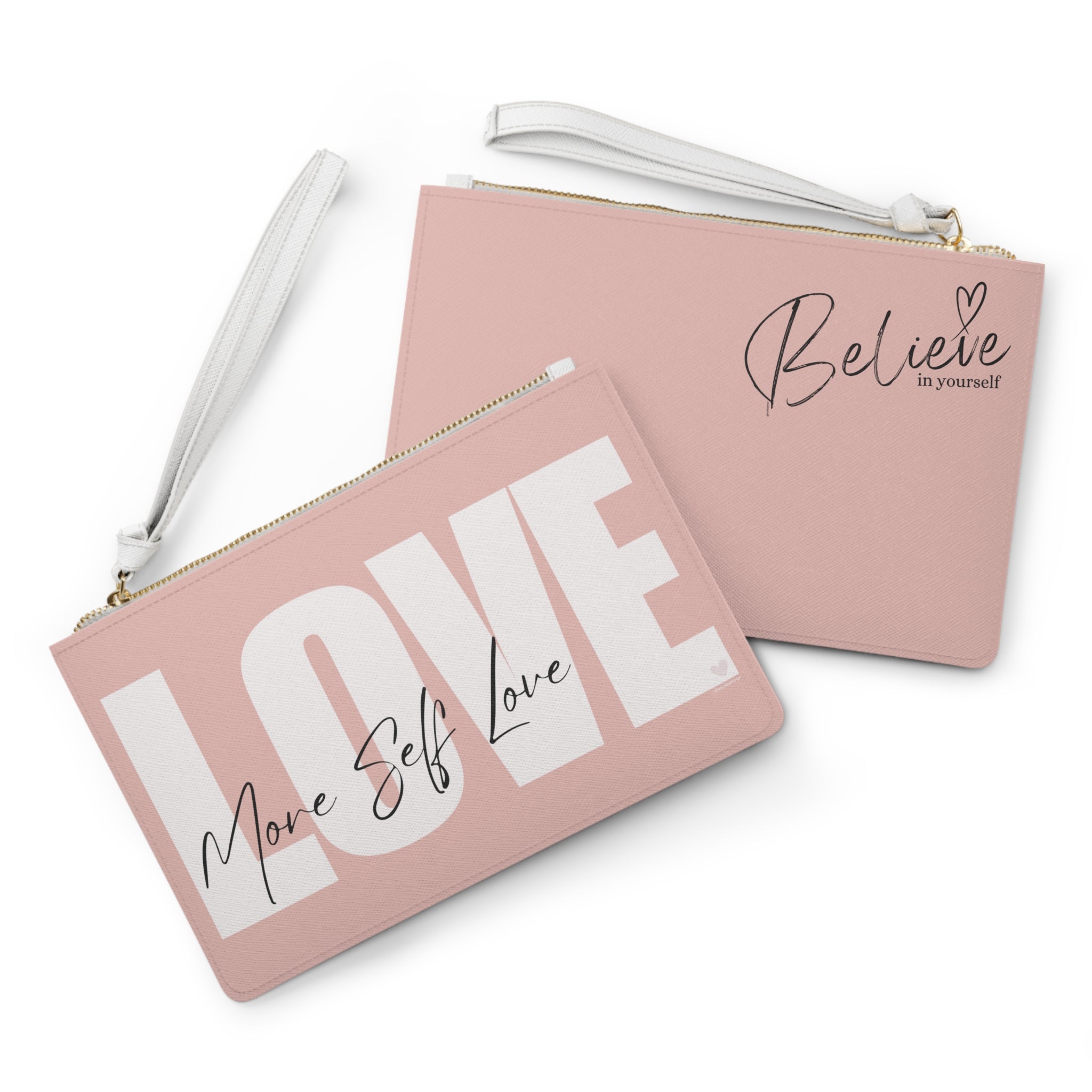 ♡ More Self LOVE :: Clutch Bag with Inspirational Design