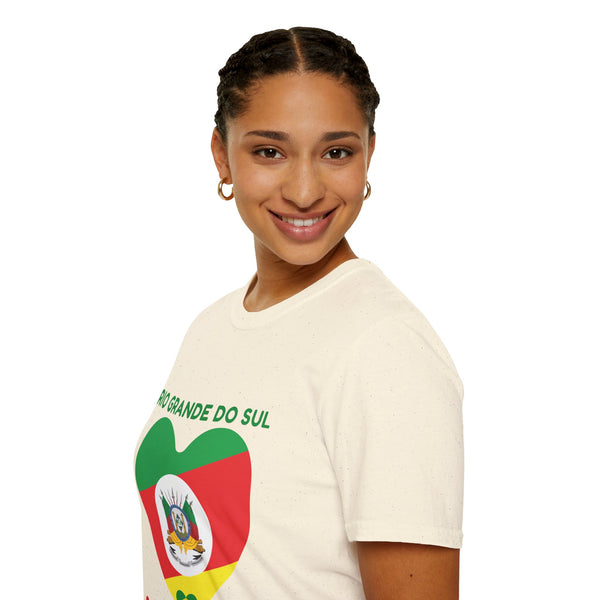 💚❤️💛🇧🇷 Camiseta Rio Grande do Sul, BRASIL - Unisex Softstyle T-Shirt