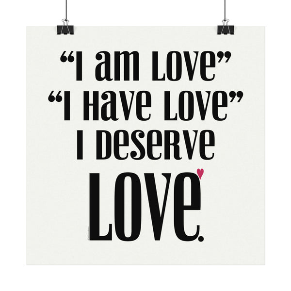 ♡ I am LOVE .: Textured Watercolor Matte Posters