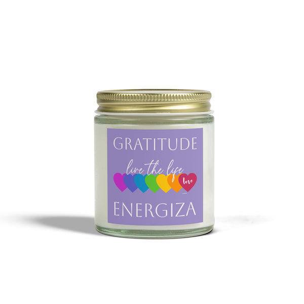 ♡ Gratitude .: Live the Life .: ENERGIZA .: Mini Scented Candle (4oz) Eco Friendly