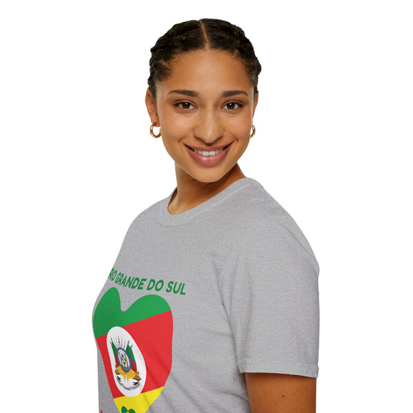 💚❤️💛🇧🇷 Camiseta Rio Grande do Sul, BRASIL - Unisex Softstyle T-Shirt