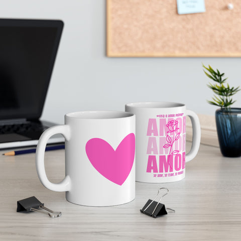 ♡ PINK "Amor Próprio" Inspirational Design :: Special Coffee Mug Collection :: 11oz