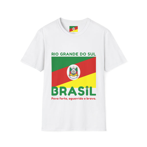 💚❤️💛🇧🇷 Camiseta Rio Grande do Sul, BRASIL - Unisex Softstyle T-Shirt