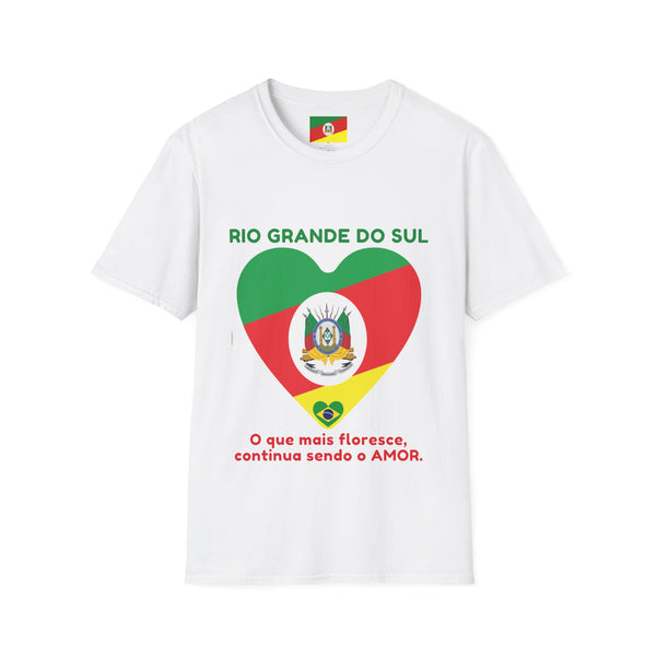 💚❤️💛🇧🇷 AMOR - Camiseta Rio Grande do Sul, BRASIL - Unisex Softstyle T-Shirt