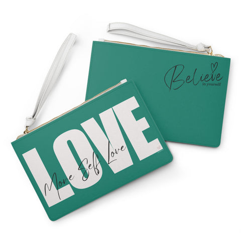 ♡ More Self LOVE :: Clutch Bag with Inspirational Design