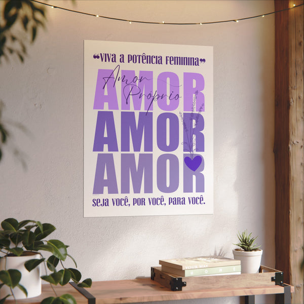 ♡ AMOR PRÓPRIO ::  Coleção Lavanda .: Textured Watercolor Matte Posters