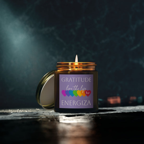 ♡ Gratitude .: Live the Life .: ENERGIZA .: Mini Scented Candle (4oz) Eco Friendly