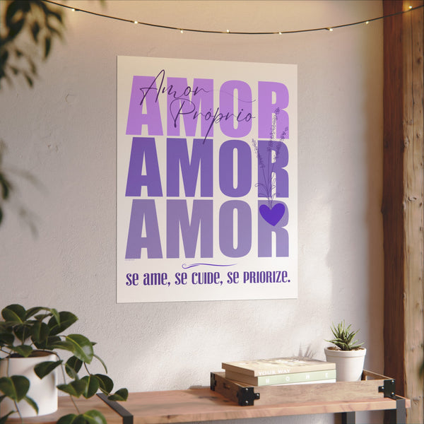 ♡ AMOR PRÓPRIO .: Coleção Lavanda .: Textured Watercolor Matte Posters