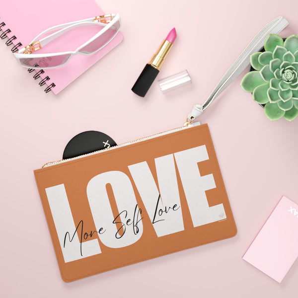 ♡ More Self LOVE :: Clutch Bag with Inspirational Design