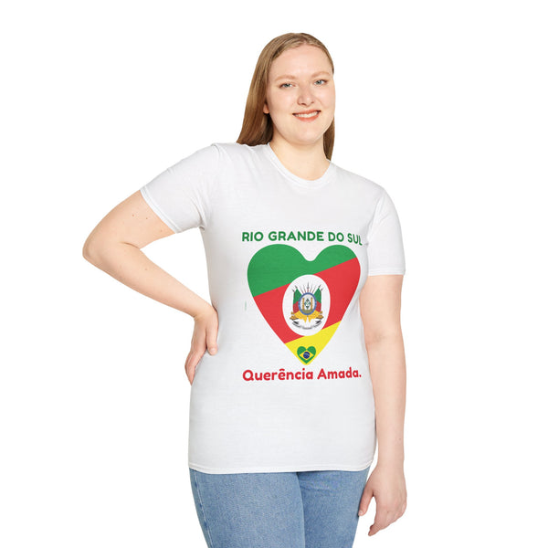 💚❤️💛🇧🇷 Camiseta Rio Grande do Sul, BRASIL - Unisex Softstyle T-Shirt