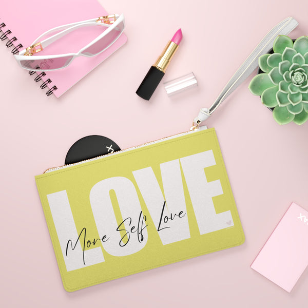 ♡ More Self LOVE :: Clutch Bag with Inspirational Design