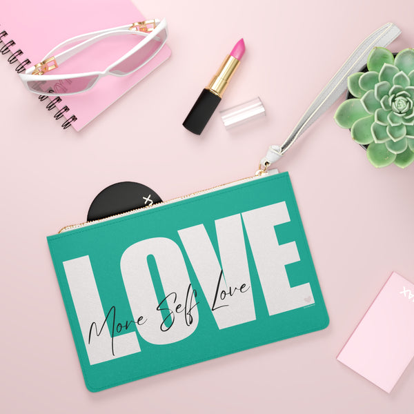 ♡ More Self LOVE :: Clutch Bag with Inspirational Design