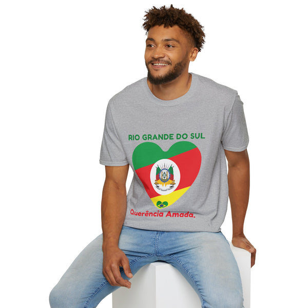 💚❤️💛🇧🇷 Camiseta Rio Grande do Sul, BRASIL - Unisex Softstyle T-Shirt