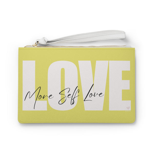 ♡ More Self LOVE :: Clutch Bag with Inspirational Design