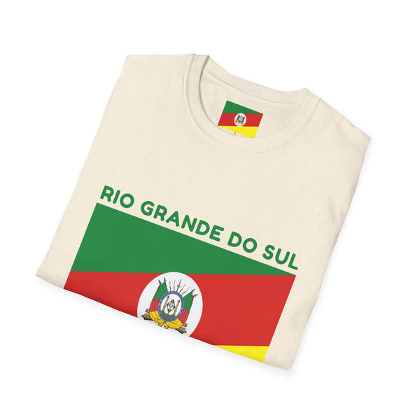 💚❤️💛🇧🇷 Camiseta Rio Grande do Sul, BRASIL - Unisex Softstyle T-Shirt