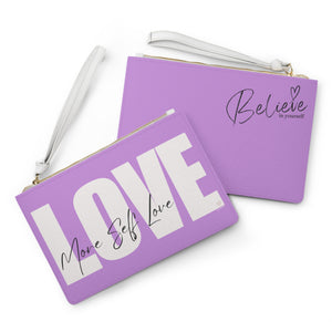 ♡ More Self LOVE :: Clutch Bag with Inspirational Design