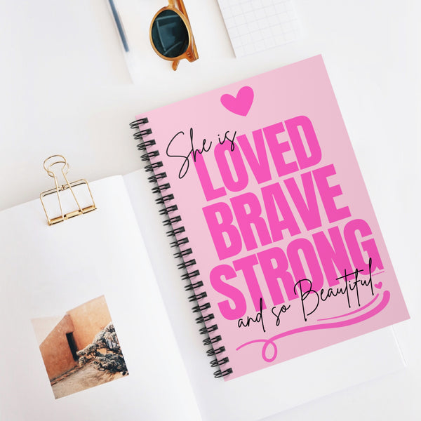 ♡ PINK Inspirational “Self LOVE :: Amor Próprio” :: Classic Spiral Notebook :: 118 Ruled Line