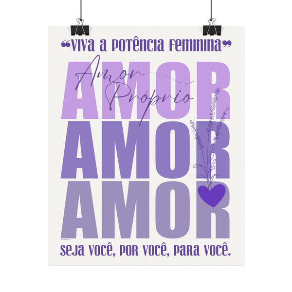 ♡ AMOR PRÓPRIO ::  Coleção Lavanda .: Textured Watercolor Matte Posters