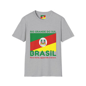 💚❤️💛🇧🇷 Camiseta Rio Grande do Sul, BRASIL - Unisex Softstyle T-Shirt