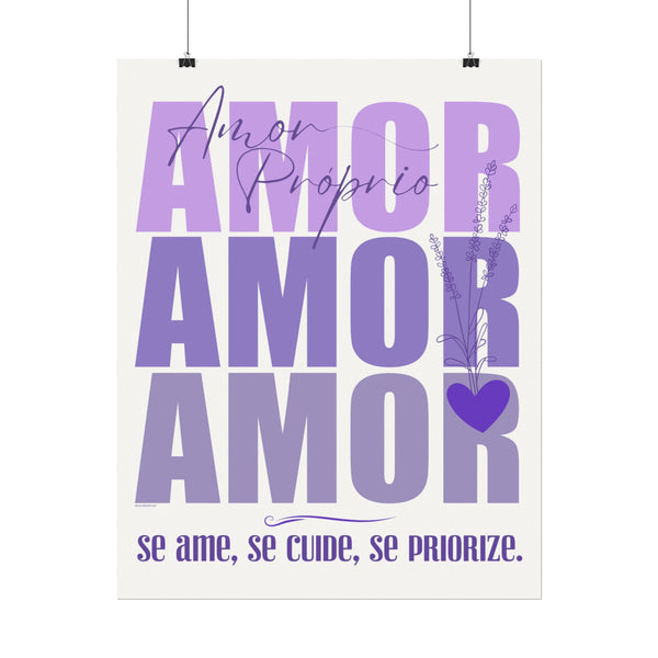 ♡ AMOR PRÓPRIO .: Coleção Lavanda .: Textured Watercolor Matte Posters