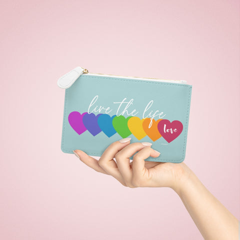 ♡ Live the Life :: Mini Clutch Bag with Inspirational Design