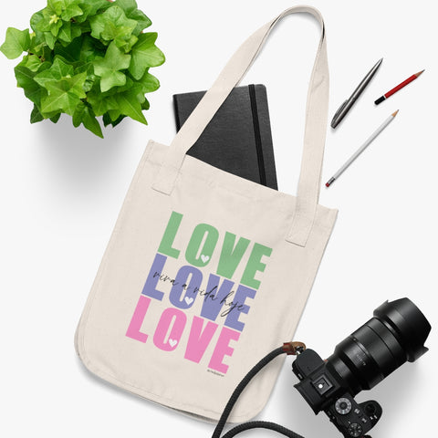 L♡VE Organic Canvas Tote Bag