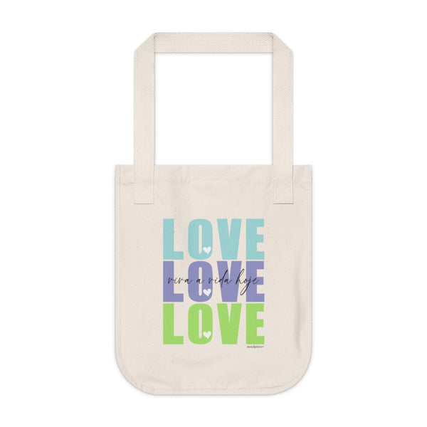 L♡VE Organic Canvas Tote Bag