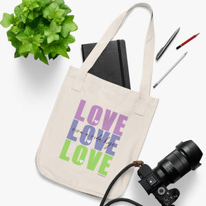 L♡VE Organic Canvas Tote Bag