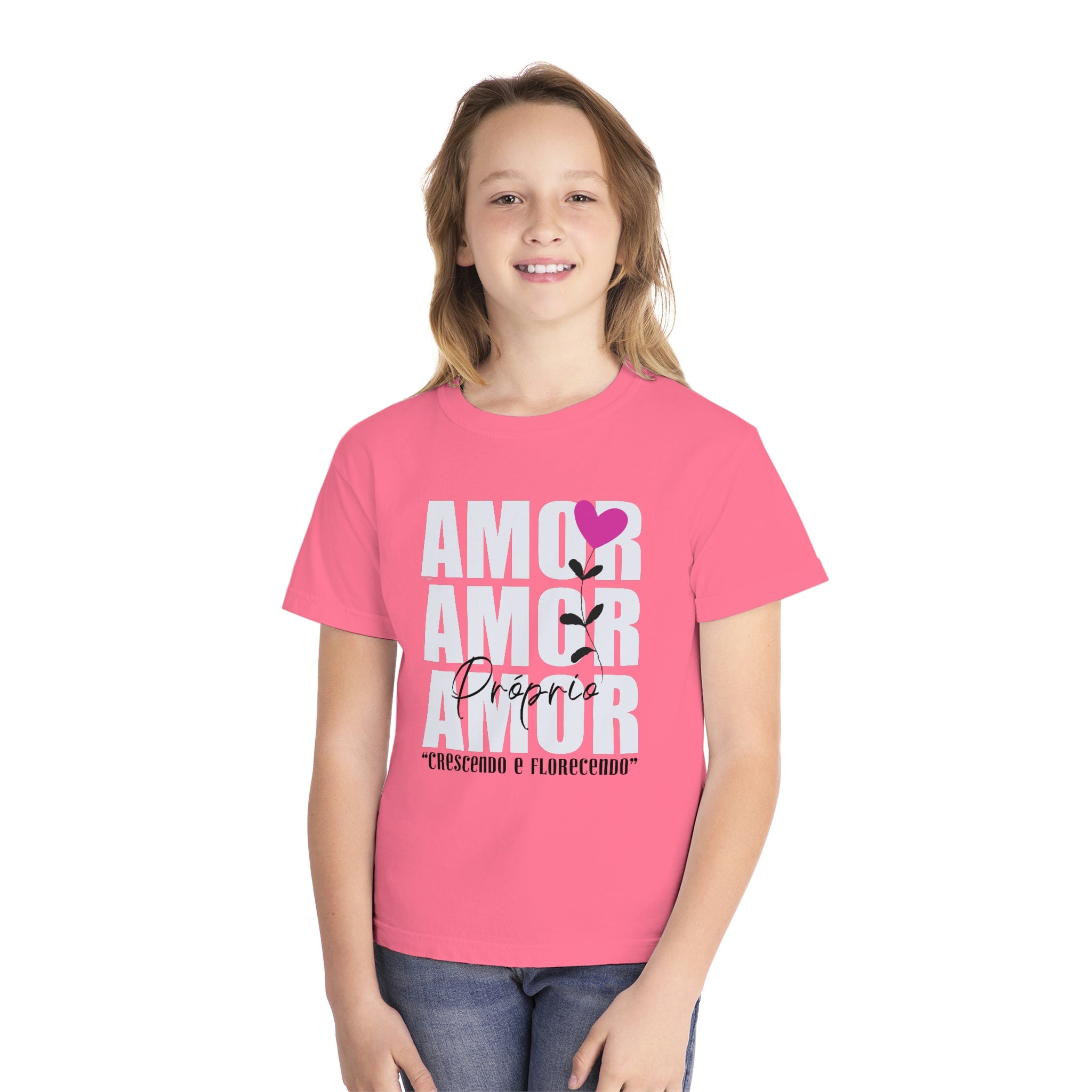 ♡ Amor Próprio .: Crescendo e Florescendo .: Youth girl's Tee (Classic Fit)