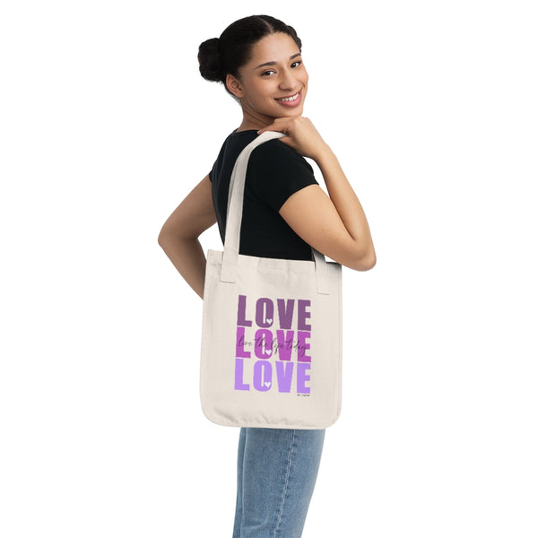 L♡VE Organic Canvas Tote Bag (Live the Life Today)