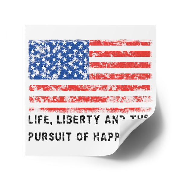 USA .: Square Stickers, Indoor\Outdoor