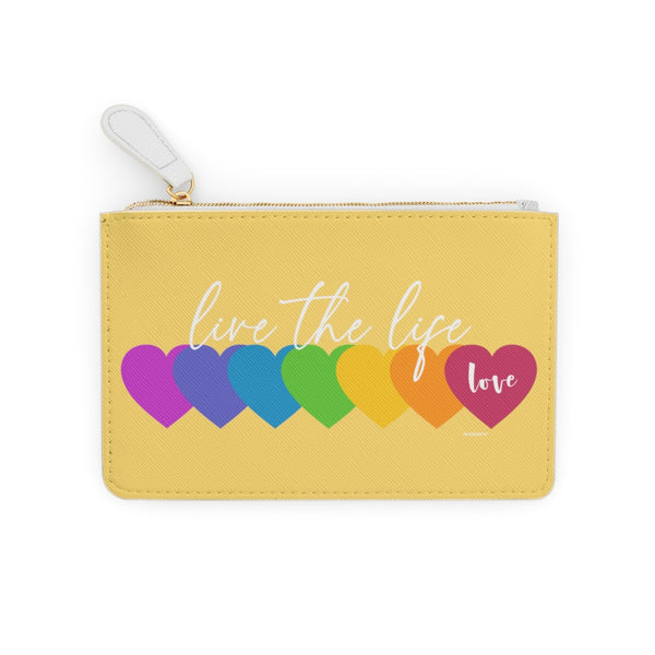 ♡ Live the Life :: Mini Clutch Bag with Inspirational Design