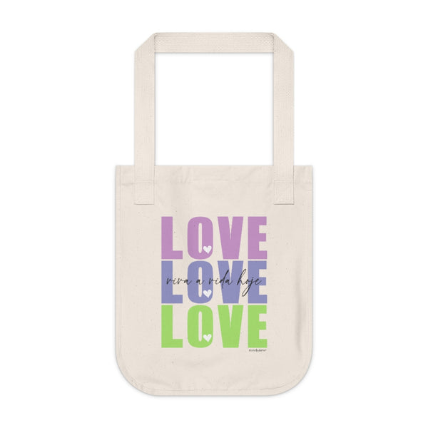 L♡VE Organic Canvas Tote Bag