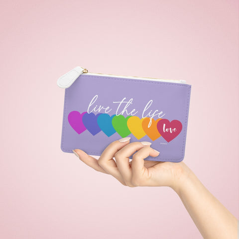 ♡ Live the Life :: Mini Clutch Bag with Inspirational Design