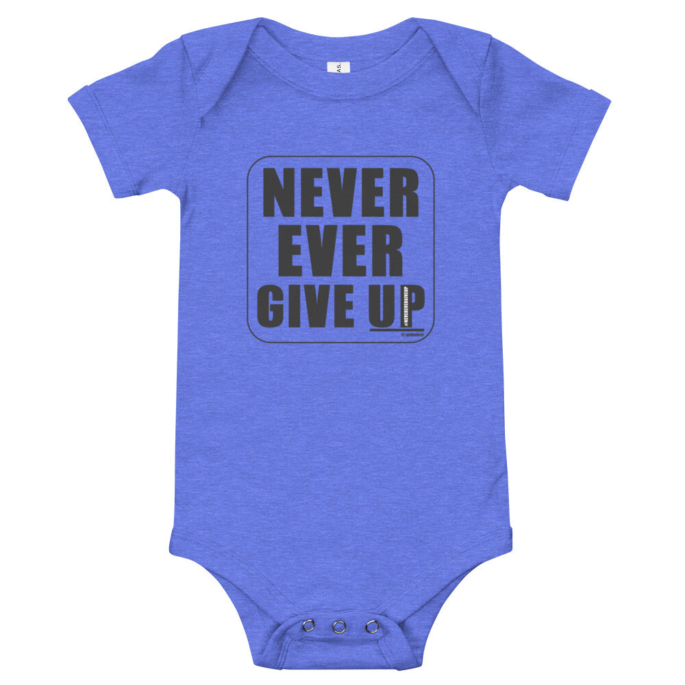 Never Ever Give UP :: Baby short sleeve one piece