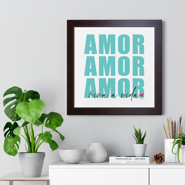 AMOR ♡ Inspirational Framed Poster Decoration