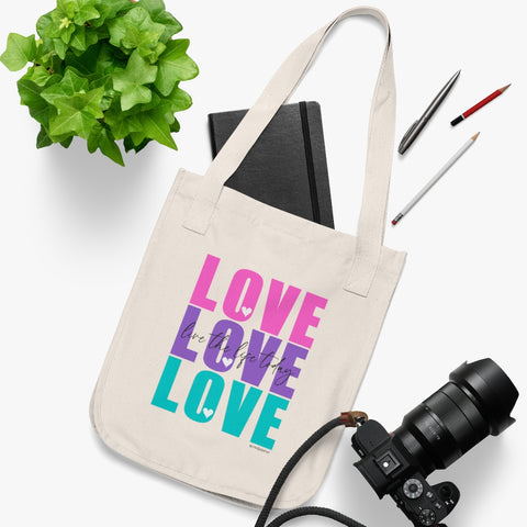 L♡VE Organic Canvas Tote Bag (Live the Life Today)