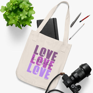 L♡VE Organic Canvas Tote Bag (Live the Life Today)